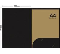 Classeur de poche Design en forme de L dans un classeur pratique en papierDouble Plug Marron intégré