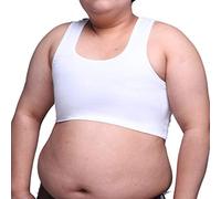 Classeur de Poitrine Garçon Manqué Trans Lesbienne Débardeur Soutien-Gorge de Sport a Compression Courte en Coton Grande Taille Corset de Bandage de Renforcement Super Plat