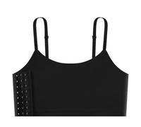 Classeur de poitrine pour femme FTM trans transgenre garçon manqué LGBT à gros seins de compression lesbienne cosplay noir, Noir (crochets), 3X-Large
