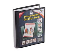 Classeur de présentation à 20 pochettes en plastique transparentes - Format A5-40 vues