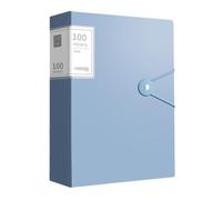 Classeur de présentation A4 avec 100 pochettes transparentes | Organisateur de dossiers en plastique for Documents de bureau, livre de rangement bleu glace pochette