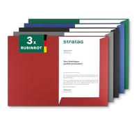 Classeur de présentation A4 rouge ru isponible en 7 couleurs // directement du fabricant STRATAG® // Multiples possibilités pour vos offres, exposés, projets ou rapports commerciaux