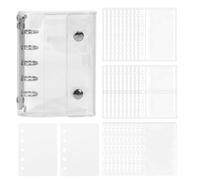 Classeur de rangement pour autocollants, pochettes transparentes pour album de collection | Classeur autocollant à double verrouillage pour collectionner, pour planificateur, journal, affichage de