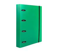 Classeur de rechange A4 cadre 5 mm 100 feuilles 80 g polypropylène 4 anneaux mixtes 25 mm vert