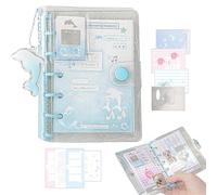 Classeur De Scrapbooking De Poche M5 Transparent - Kit De Fournitures Pour Journaux Indésirables | Carnet Esthétique À Feuilles Mobiles Pour Organiser Des Autocollants Pour L'école, Les Journaux De