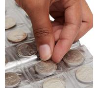 Classeur De Timbres, Album De Pièces De Monnaie De 240 Pochettes Pour Collectionneurs Le Noir