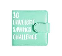 Classeur D'économie D'argent - Classeur De Défis D'enveloppes, Livre De Défis D'épargne, Livre De Budget De 30 Enveloppes Avec Boucle Magnétique | Planificateur De Budget En Espèces Étanche Pour Les