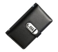 Classeur d'économie d'argent - Emplacements pour cartes, verrouillage budgétaire | Outil de planification budgétaire portable, cuir imperméable, style d'enveloppe, stockage de billets de banque, livre