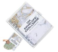 Classeur Défi Épargne 100 enveloppes,Classeur Défi Épargne 100 - Maximisez vos défis d'épargne sur 100 jours avec des enveloppes de trésorerie | Système d'enveloppes de trésorerie Un moyen simple et a
