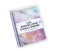 Classeur Défi Épargne 100 enveloppes,Classeur Défi Épargne 100,Système d'enveloppes de trésorerie pour des défis d'épargne efficaces - Système d'enveloppes de trésorerie Un moyen simple et amusant d'é