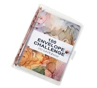 Classeur d'épargne avec 100 enveloppes, l'épargne avec 100 enveloppes - Classeur de livres avec un budget de 100 jours pour des défis d'économie | Les enveloppes de trésorerie atteignent des objectifs