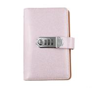 Classeur d'épargne compact en cuir synthétique avec sécurité par mot de passe pour étudiants, professionnels et toute personne gérant des budgets personnels (rose)