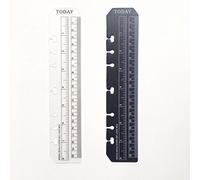 Classeur dossier organisateur glisser-dans plastique signet diviseurs règle (Black and Clear Set, A5)