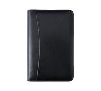 Classeur du cahier | Pu En cuir Budget Lider | Rinkbook | A6 Planificateur budgétaire avec fermeture éclair et 6 mécanismes de bague | Organisateur du livre de caisse, billets, finances,