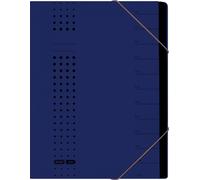 Classeur ELBA chic A4 bleu foncé compartiments 1-12 carton