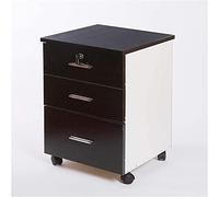 Classeur élégant en bois avec LockMobile 3 tiroirs de rangement pour documents A4. Solution de classement de bureau sécurisée pour une gestion efficace de l'espace de travail