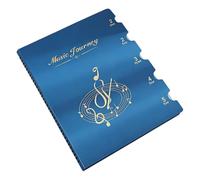 Classeur élégant pour documents de musique avec sections catégorisées pour musiciens, feuilles de partition, collection remplaçable