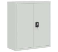 Classeur en Acier Gris 90x40x105 cm avec Étagères Réglables et Serrure | Acier enduit poudre, 2 étagères ajustables, rangement spacieux, verrou sécurisé, fixation murale incluse