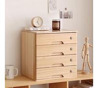 Classeur en bois avec serrure - Rangement de bureau à 2 tiroirs pour une organisation sécurisée des documents, construction en bois massif, armoire à tiroirs de bureau