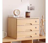 Classeur en bois avec serrure - Rangement de bureau à 2 tiroirs pour une organisation sécurisée des documents, construction en bois massif, armoire à tiroirs de bureau