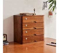 Classeur en bois massif avec 4 tiroirs - Boîte de rangement en papier A4 pour la maison et le bureau - Organisation de bureau élégante et durable pour une gestion efficace de l'espace de travail