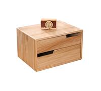 Classeur en bois massif avec plusieurs Ders A4 pour documents Sto Solut pour bijoux et CD Design à 2 niveaux Slish Home Office Fourrure