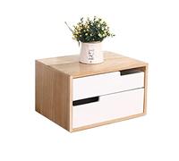 Classeur en bois massif avec plusieurs tiroirs de rangement pour fichiers A4, bijoux et CD, 2 couches