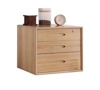 Classeur en bois massif avec serrure 3 tiroirs Boîte de rangement de bureau pour documents et fournitures de bureau Durable Plat Nizer Parfait pour la maison et le bureau