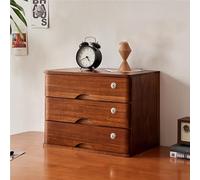 Classeur en bois massif - Boîte de rangement entièrement assemblée avec serrure, format A4/Lettre, armoire de bureau à 1/2/3/4 tiroirs pour bureau à domicile, solution de classement élégante