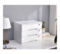 Classeur en bois massif - Boîte de rangement rustique à 1/2/3/4 tiroirs avec serrure - Polyvalente pour le bureau/maison/école, idéale pour les fournitures de bureau et les accessoires de bureau