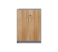Classeur en bois multicouche avec serrure - Solution de rangement de bureau élégante - Armoire de classement basse pour imprimantes et documents - Design durable et élégant