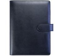 Classeur en cuir PU A5 avec fermeture à boucle magnétique, cahier personnel A5 à 6 anneaux pour organiser des pages de chargement, enveloppes pour cartes photo, collectionneur de cartes multifonctions