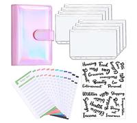 Classeur en cuir synthétique pour carnet de notes, planificateur budgétaire, organiseur, organiseur, organiseur, gestion des choses, de l'argent pour ranger stylos, passeports, couverture en cuir
