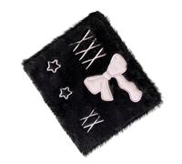 Classeur en peluche - A6 avec autocollants et livre de rangement de photos avec pages intérieures, classeur portable pour reçus, billets, projets d'artisanat, artistes, scrapbooking, étudiants passion