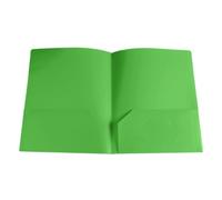 Classeur en plastique avec 2 poches Emplacement pour cartes de visite | Le matériau en polyéthylène durable offre une protection imperméable pour les étudiants et les professionnels de bureau. Vert
