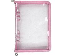 Classeur En Pvc A5 Transparent Pour Carte De Crédit, Stockage De Photos, Couverture De Carnet De Notes, Couverture De Classeur À 6 Anneaux, Classeur De Planificateur Personnel Avec Fermeture Éclair