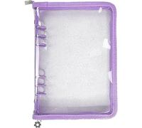 Classeur En Pvc A5 Transparent Pour Carte De Crédit, Stockage De Photos, Couverture De Carnet De Notes, Couverture De Classeur À 6 Anneaux, Classeur De Planificateur Personnel Avec Fermeture Éclair