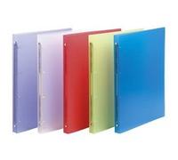 Exacompta Classeur 4 anneaux Chromaline 30 mm PP A4 maxi (étiquette de dos) - couleurs assorties