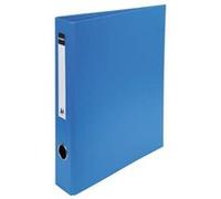 Classeur Exacompta pvc 4 anneaux - dos 50mm + porte étiquette - bleu G
