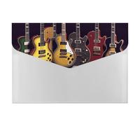 Classeur extensible à 6 poches, collection guitare, classeur accordéon format A4, organiseur de documents portable pour reçus, factures, fournitures de bureau