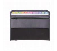 Classeur Extensible A4 Avec Fermeture À Glissière,13 Poches,Accordéon - Type Black