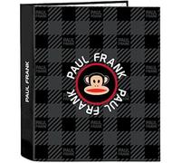 Classeur Folio 4 Anneaux - Paul Frank - Safta - Noir - Confortable - Polyvalent