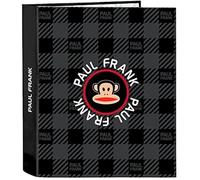 Classeur Folio 4 Anneaux - Paul Frank - Safta - Noir - Confortable - Polyvalent