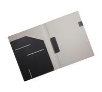 Classeur format lettre avec compartiments pour cartes, polyuréthane, noir | Plusieurs poches, emplacements pour stylos et emplacements pour cartes pour les présentations académiques, professionnelles