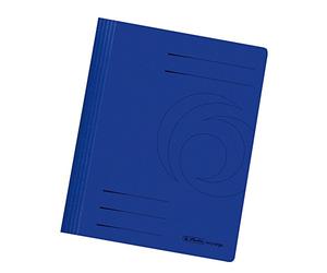 Classeur Herlitz 10902450, A4, agrafage commerciale et compétent, carton de Manille, 25 pièces, blanc bleu foncé