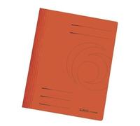Classeur Herlitz 10902450, A4, agrafage commerciale et compétent, carton de Manille, 25 pièces, blanc Orange