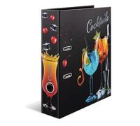 Herma Classeur de recettes A4 pour cocktails, 7 cm de large, organiseur de recettes à faire soi-même, finition brillante, avec impression intérieure