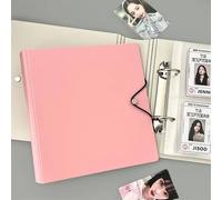 Classeur Kpop Avec Bande Élastique,Grand Porte-Carte Photo,Livre De Renforcement,Anneau En D,Grille 4/9,Album Photo 3 "",A4,A5 - Type A5 Pink-A5