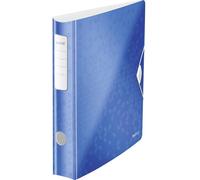 Leitz Classeur 1107 Active WOW DIN A4 Largeur de dos: 65 mm bleu métal 2 étriers 1107-00-36