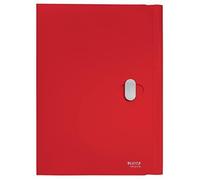 Classeur - LEITZ - 46220025 - Polypropylène - 3 rabats - Capacité 150 feuilles - Rouge